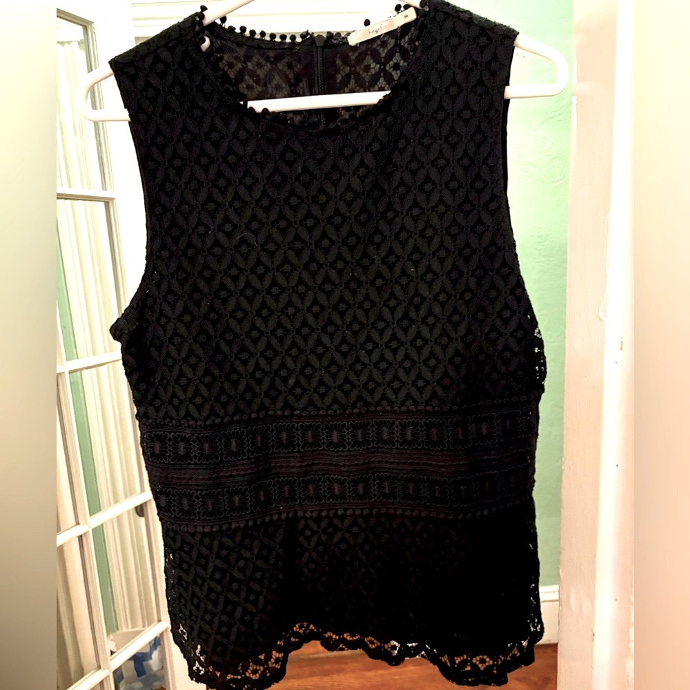 Hazel Sleeveless Black Lace Top NWOT - Picture 4 of 6